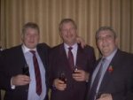 WO1 Bobby Bonner (left) Captain Marty Brennan (Centre) Mr Tabbs Kerr Ex CSM (right)